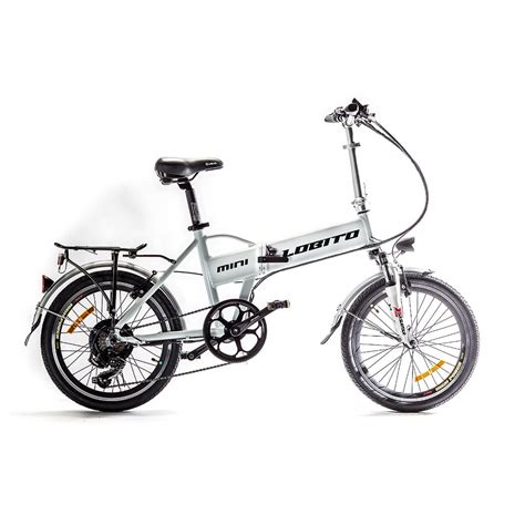 Lobito Mini Folding Electric Bike Silver Bikeinn