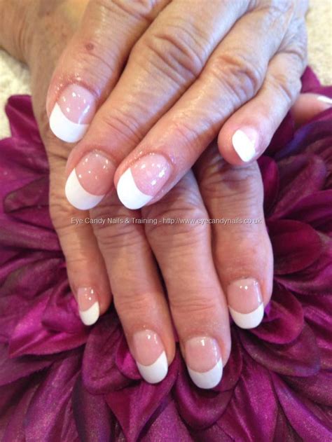 White Tips With Acrylic Overlay White Tip Gel Nail Extensions