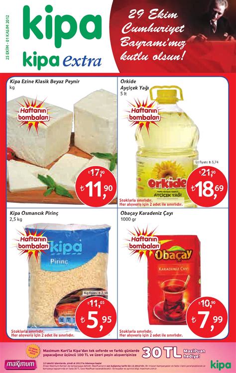 Kipa market 25 Ekim-1 Kasım 2012 by KataloguIndirimler.com - Issuu