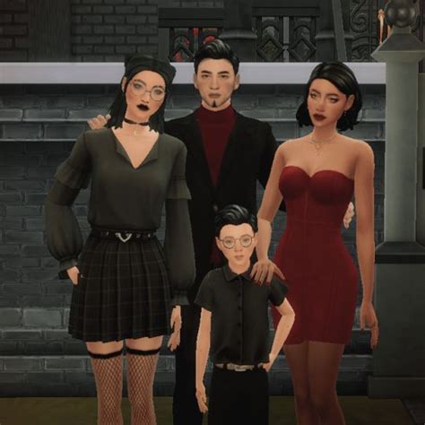 Sims 4 Goth Family Makeover | Sims 4, Sims, Sims cc