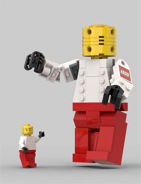 Lego Moc Up Scaled Minifigure By Robrickin Rebrickable Build With Lego