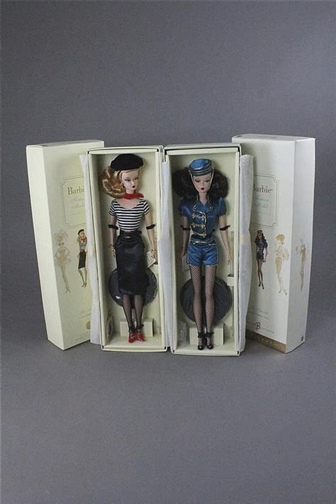 Lot 2 Gold Label Silkstone Barbie Fashion Model Collection Including