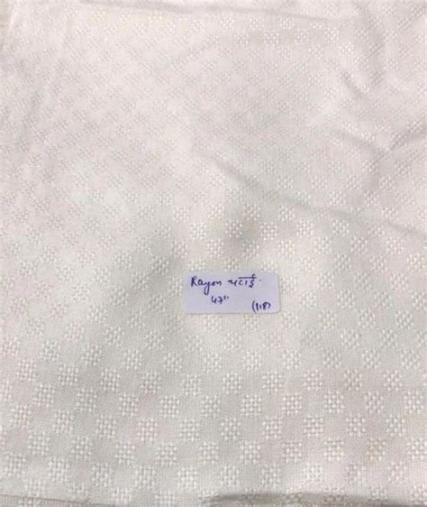 White Rfd Rayon Viscose Dobby Self Packaging Type Lump Length