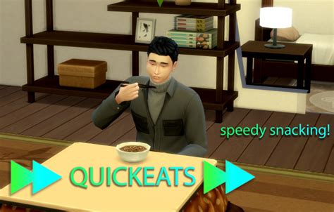 ModTheSims QuickEats By MIKYA Eat And Drink Faster