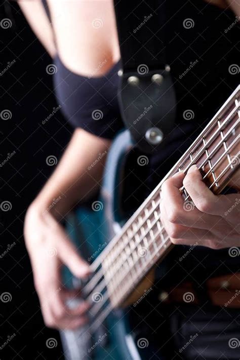 Female Bassist Stock Image Image Of Live Woman Strings 21321095