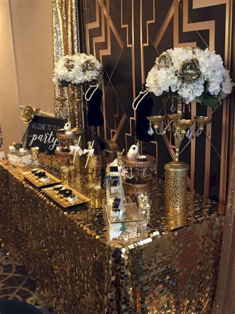 60 Awesome Decorations Great Gatsby Party Ideas Gatsby Birthday Party Gatsby Party