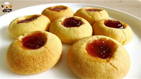 Jam Filled Butter Cookies Easy Recipe Youtube