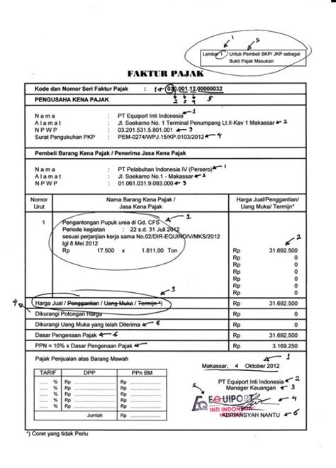 Detail Contoh Faktur Pajak Sederhana Koleksi Nomer 11