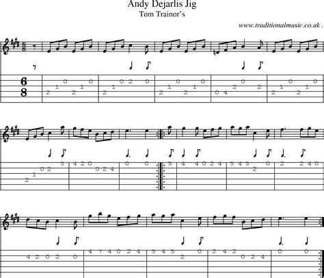 Scottish Tune Sheetmusic Midi Mp Guitar Chords Tabs Andy