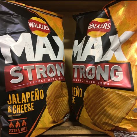 4x Walkers Max Strong Jalapeño And Cheese Share Bags 4x150g And Low Price