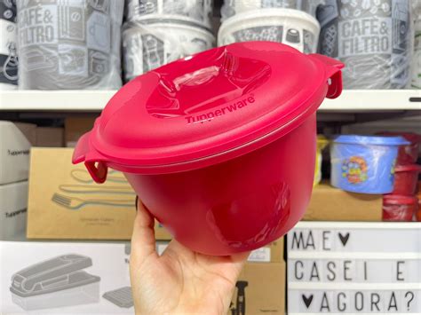 Tupperware Micro Arroz 2 2 Litros Vermelha Mãe Casei e Agora