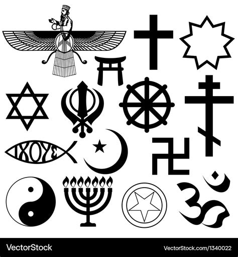 Religious symbols Royalty Free Vector Image - VectorStock