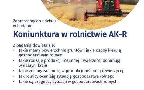 Badanie Koniunktury W Gospodarstwach Rolnych Portal Informacyjny