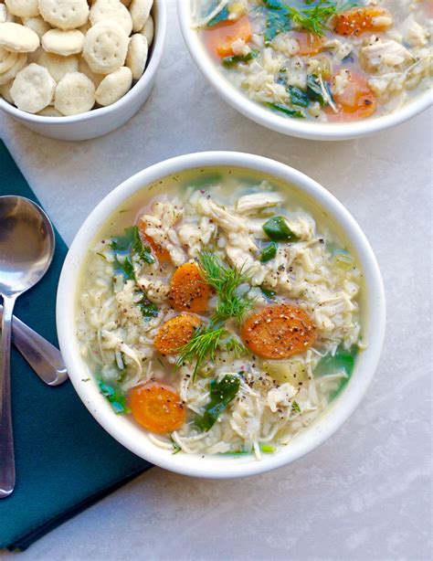 Chicken Brown Rice Soup is hearty, comforting and healthy