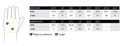 Size Charts Macna Riding Gear Australia