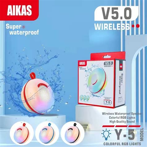 Aikas Y Waterproof Bluetooth Compatible Wireless Speaker Rgb Colorful