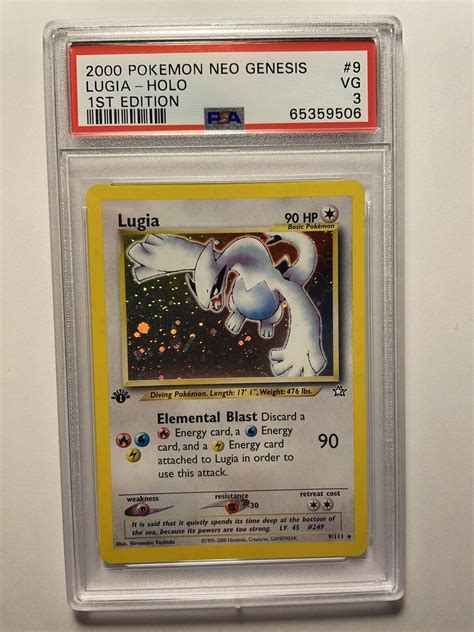 1st Edition Lugia Holo Neo Genesis Pokemon Card 9 111 PSA 3 VG Values