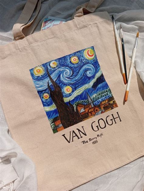 A Tote Bag With The Van Gogh Painting On It