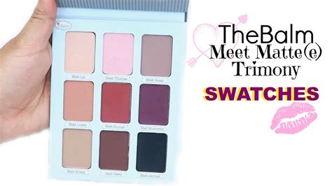 Thebalm Meet Matte Trimony Palette Swatches Youtube