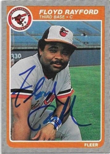 Floyd Rayford Autographed Signed 1985 Fleer Baseball Card 186