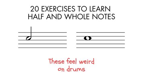 Half And Whole Note Rhythms 20 Exercises To Learn Them 🎵 Youtube