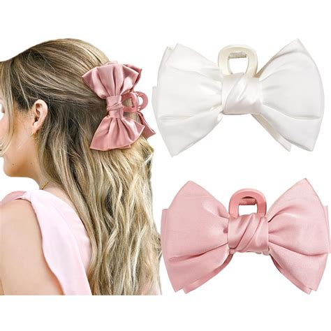 Amazon C Llot Pcs Satin Bow Hair Accessories Large Claw Clips