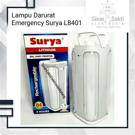 Jual Lampu Darurat Emergency Led Surya L8401 Charge Cas Kotak