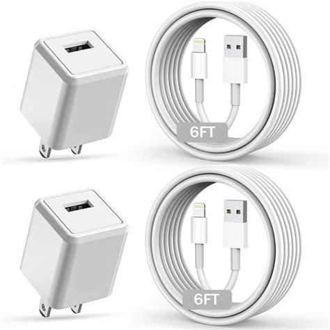 Iphone Chargerlong 6ft Iphone Charger 2pack Iphone Cord 6feet Usb To Lightning