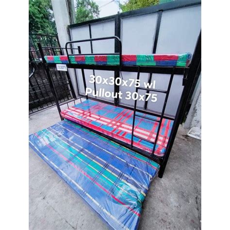 Double Deck With Pull Out Bed And 3 Regular Foam Single Size 30x30x75 Cod Only Shopee