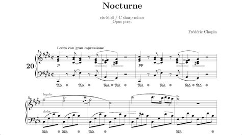 Fr D Ric Chopin Nocturne No In C Sharp Minor Op Posth Youtube