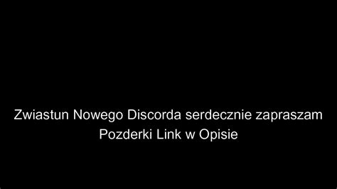 Zwiastun Serwera Discord Link W Opisie YouTube