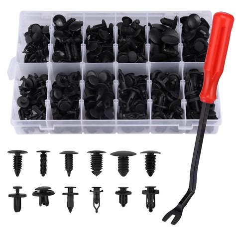 Livtee 240pcs Car Plastic Push Pin Rivet Fasteners Assortment Universal Retainer