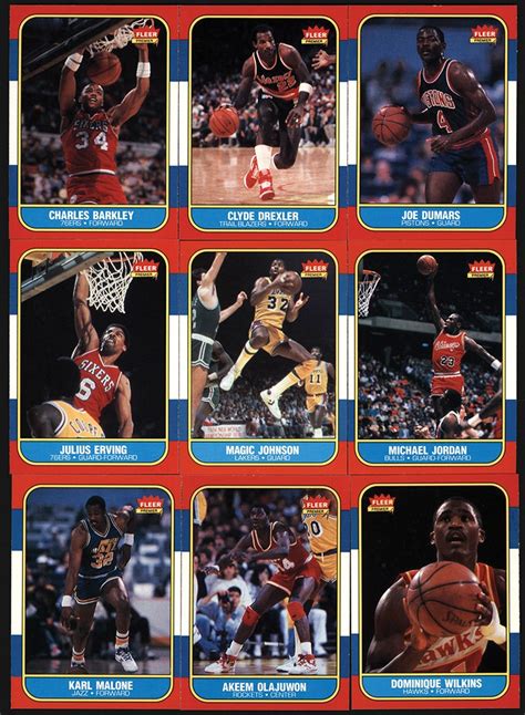 1986 1987 Fleer Basketball Complete Set W Stickers 143 W SGC