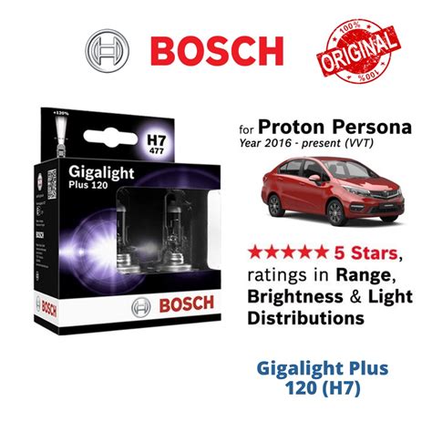 Original Bosch Gigalight Plus 120 H7 477 Headlight Bulb 12V 55W 2pcs