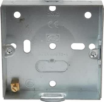 Rhinocables Metal Gang Single Socket Back Box Single Pattress Box