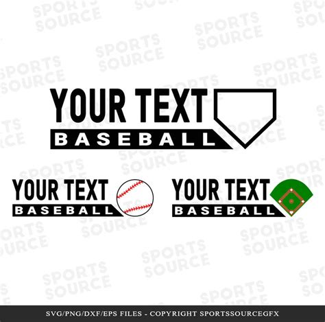 Baseball SVG, Baseball Logo Template, Silhouette Files, Cricut Files ...