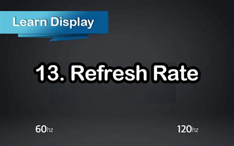 Learn Diplay 13 Refresh Rate