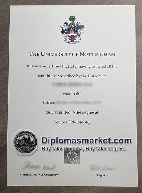 How Long To Order University Of Nottingham Diploma