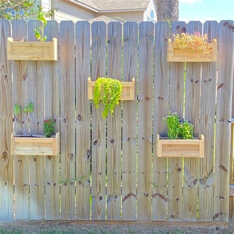 Picket Planter Wall Planter Cedar Box Garden Planter Herb Etsy