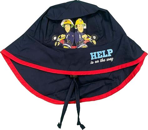 Kids Essentials Boys Fireman Sam Hat Summer Sun Bucket Hat Fireman Sam