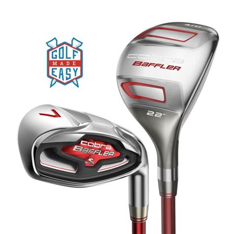 Cobra Baffler Hybrid Combo Set Graphite 4 5 Hybrid 6 SW Irons At JamGolf