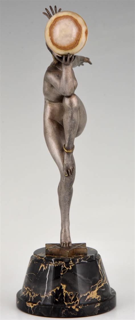 Stella Art Deco Bronze Sculpture Nude Ball Dancer Maurice Guiraud