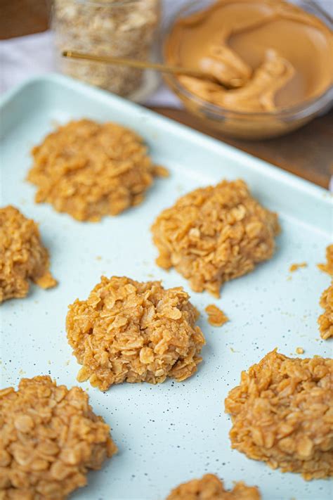 Super Easy No Bake Peanut Butter Cookies Dinner Then Dessert