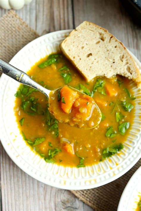 Slow Cooker Butternut Squash Lentil Soup Happy Healthy Mama