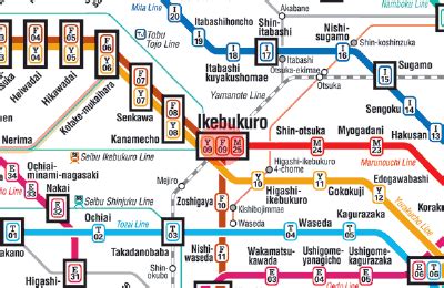 F-09 Ikebukuro station map - Tokyo Metro