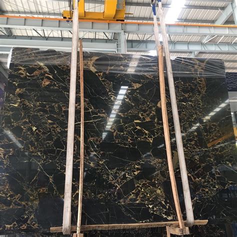 Athens Black Gold Marble Slabs Floor Tiles Countertops From China