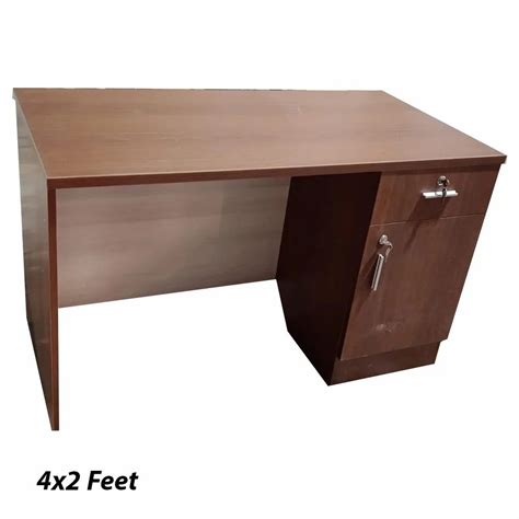 Plywood Rectangular 19mm Wooden Office Tables With Storage At Rs 11000