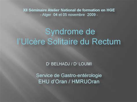 Ppt Xii S Minaire Atelier National De Formation En Hge Alger Et