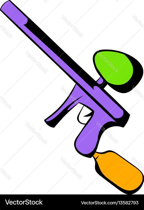 Paintball gun icon cartoon Royalty Free Vector Image