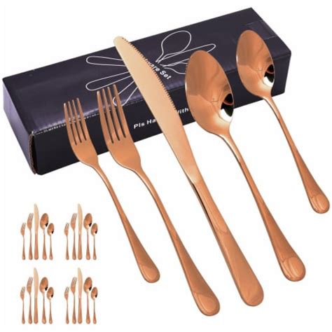 Kitcheniva Silverware Flatware Cutlery Set Of 20 Rose Gold 20 Rose